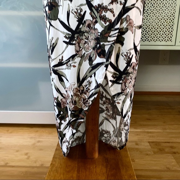 G.I.L.I. Wrap Front Maxi Skirt in Olive Floral - Picture 3 of 8